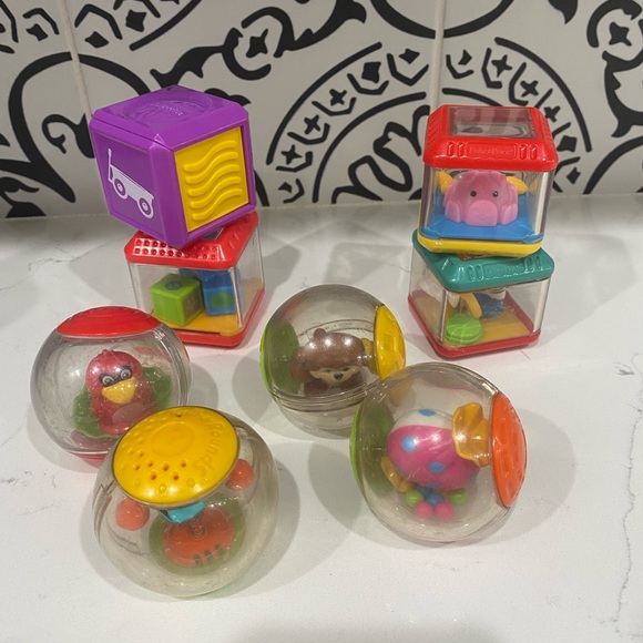 FisherPrice Toys Fisher Price Roll A Rounds Balls Peek A Blocks